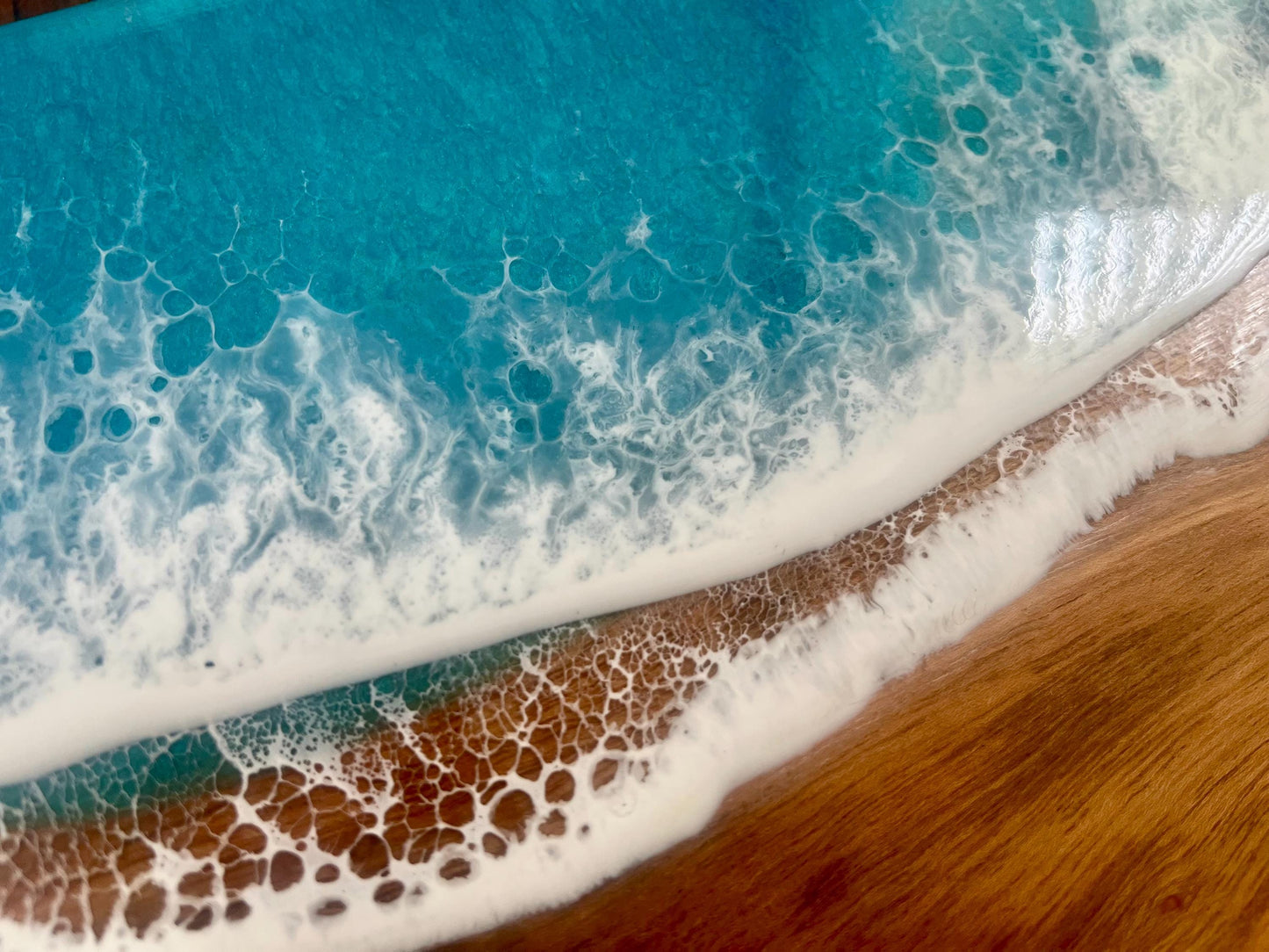 Ocean Resin Charcuterie Board, Personalised Cheese Board, Unique Gift for Couple, Wedding, Housewarming, Coastal Anniversary Decor Gift