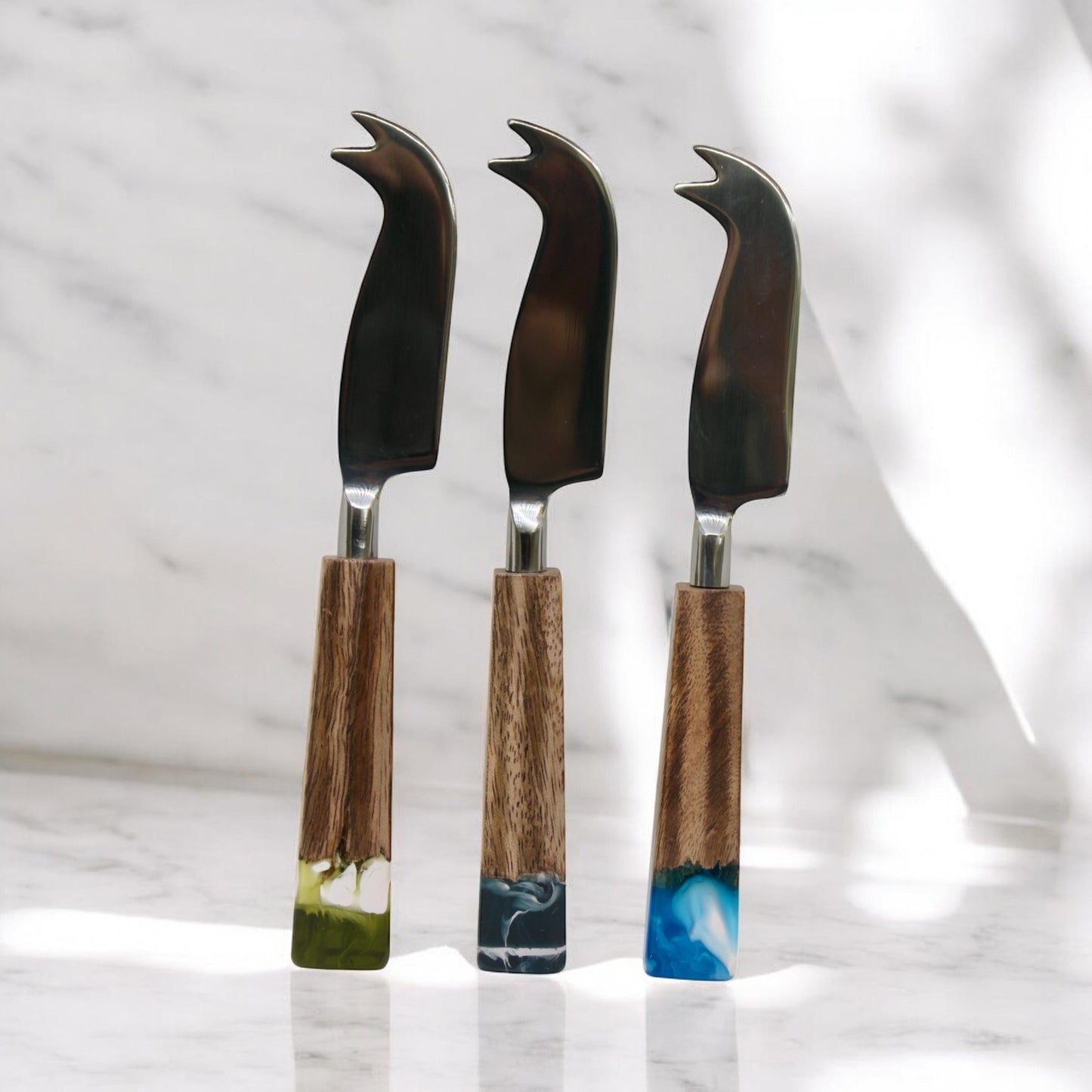 Resin Cheese Knife, Stainless Steel Cheese Knife, Gift for Cheese Lovers, Housewarming Gift, Cheese Board Accessory Knife
