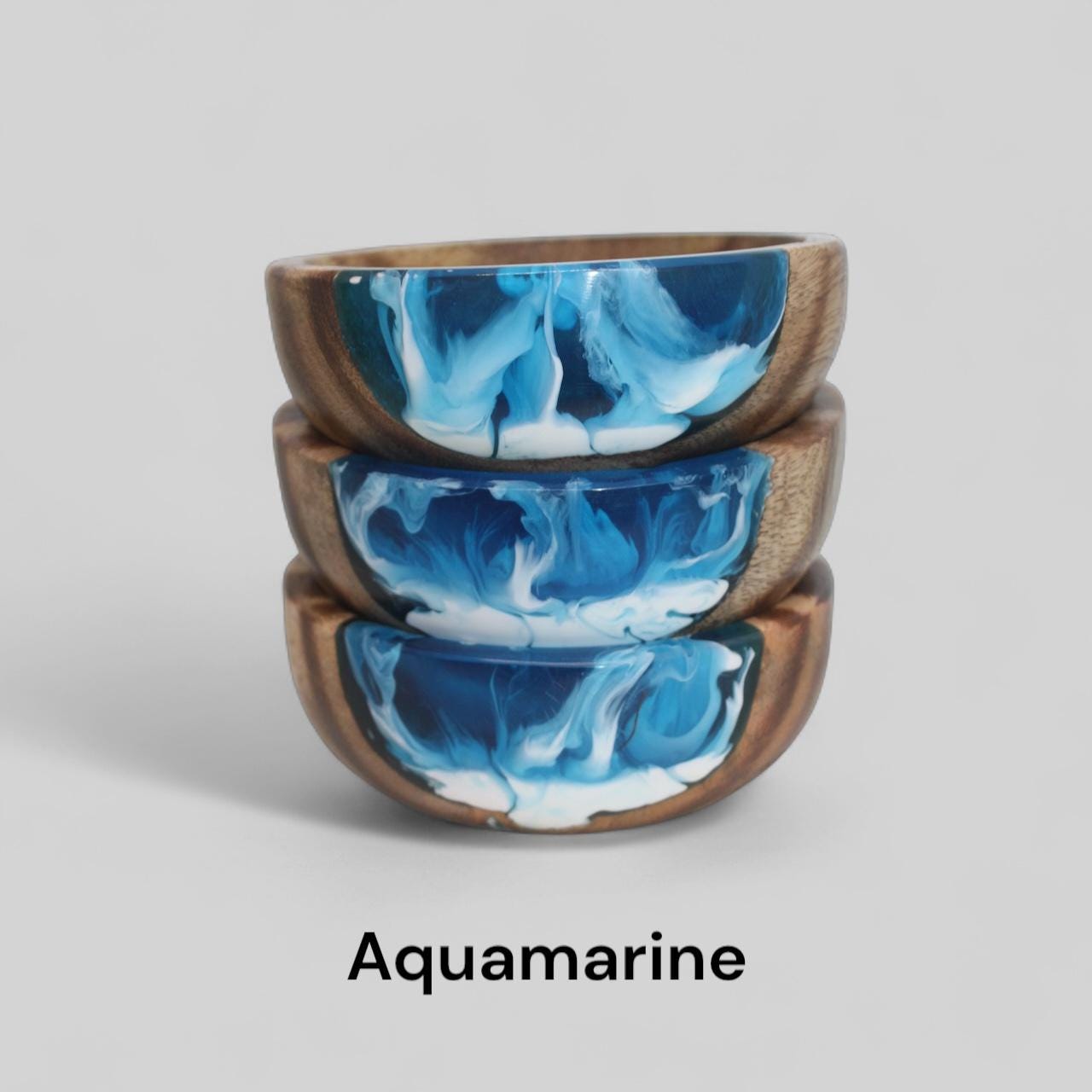 Wooden Dip Bowl, Resin and Wood Decorative Bowl, Small Ring Dish, Handmade Trinket Bowl, Ocean Bowl, Epoxy Resin Ring Dish, Gift For Her