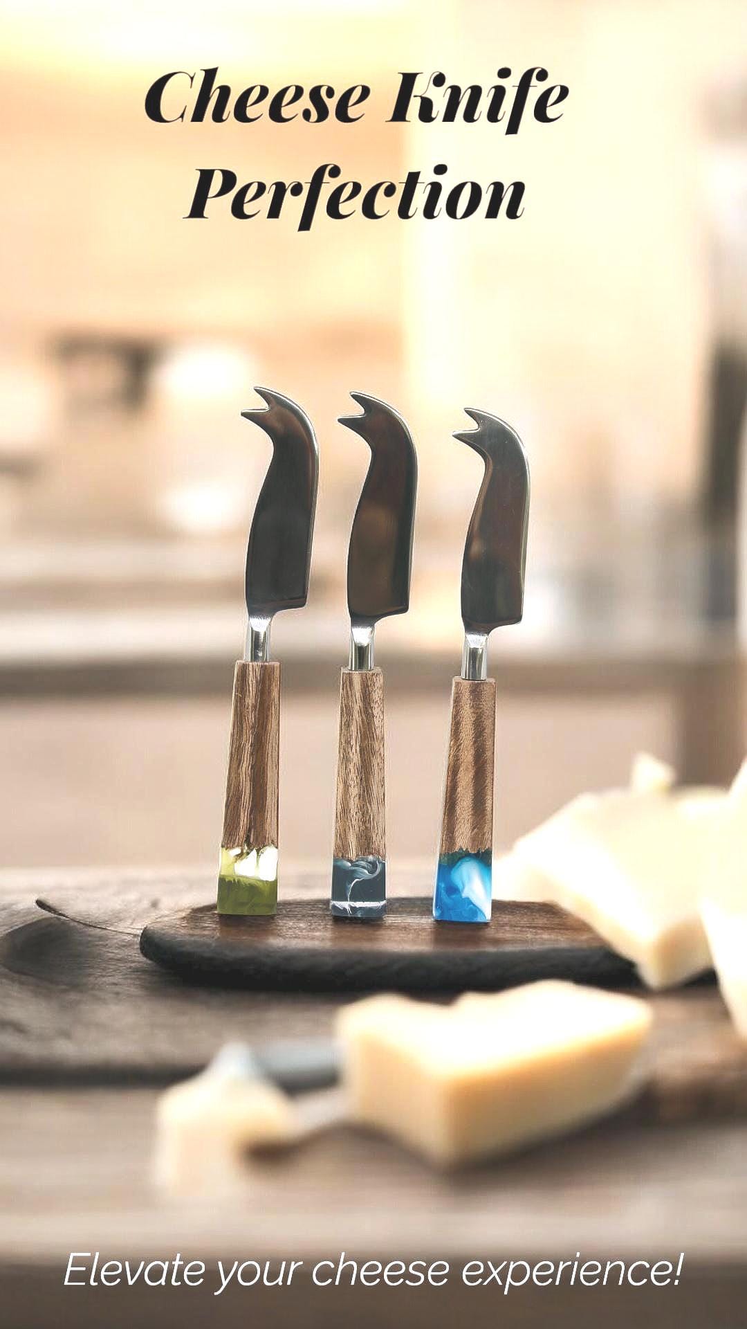 Resin Cheese Knife, Stainless Steel Cheese Knife, Gift for Cheese Lovers, Housewarming Gift, Cheese Board Accessory Knife