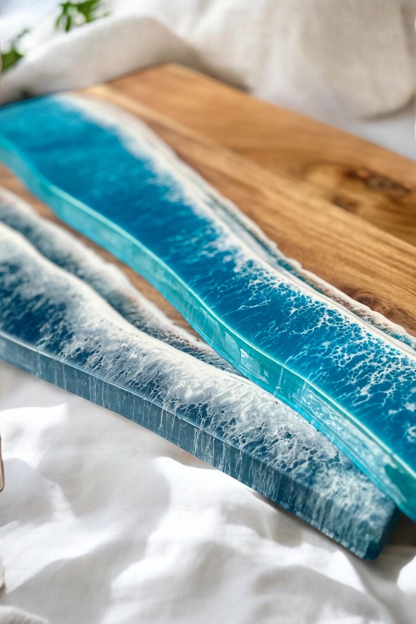 Ocean Resin Charcuterie Board, Personalised Cheese Board, Unique Gift for Couple, Wedding, Housewarming, Coastal Anniversary Decor Gift
